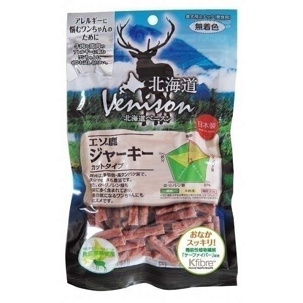 （まとめ買い）北海道 ベニスン 鹿ジャーキー カット 150g 犬用おやつ [x10]