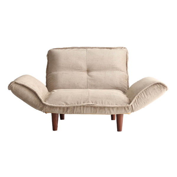 ホームテイスト SH-07-CDS1P 肌触りが良いコーデュロイソファ 1人掛け Qooliss-クーリス- ベージュ メーカー直送