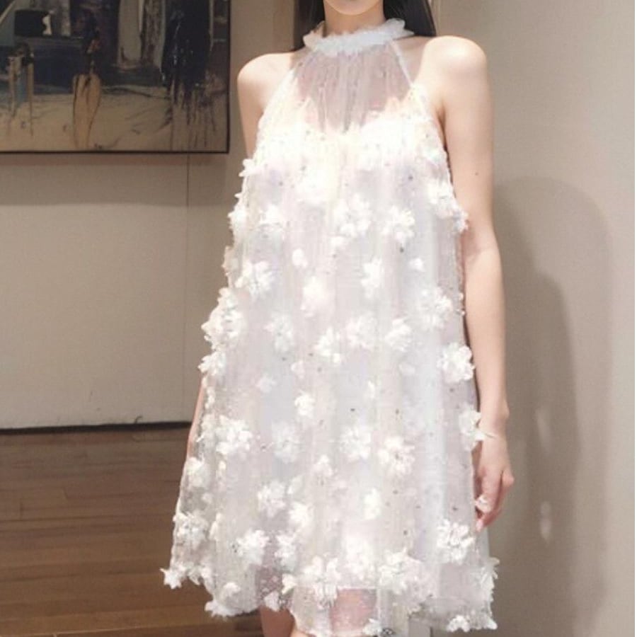 高級感 お嬢様 肩出しワンピース