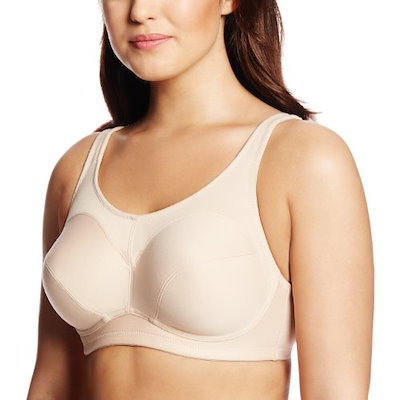 Lunaire Womens Plus-Size Coolmax High Impact Sports Bra, Nude, 40DD Lunaire Womens Plus-Size Coolmax High Impact Sports Bra, Nude, 40DD