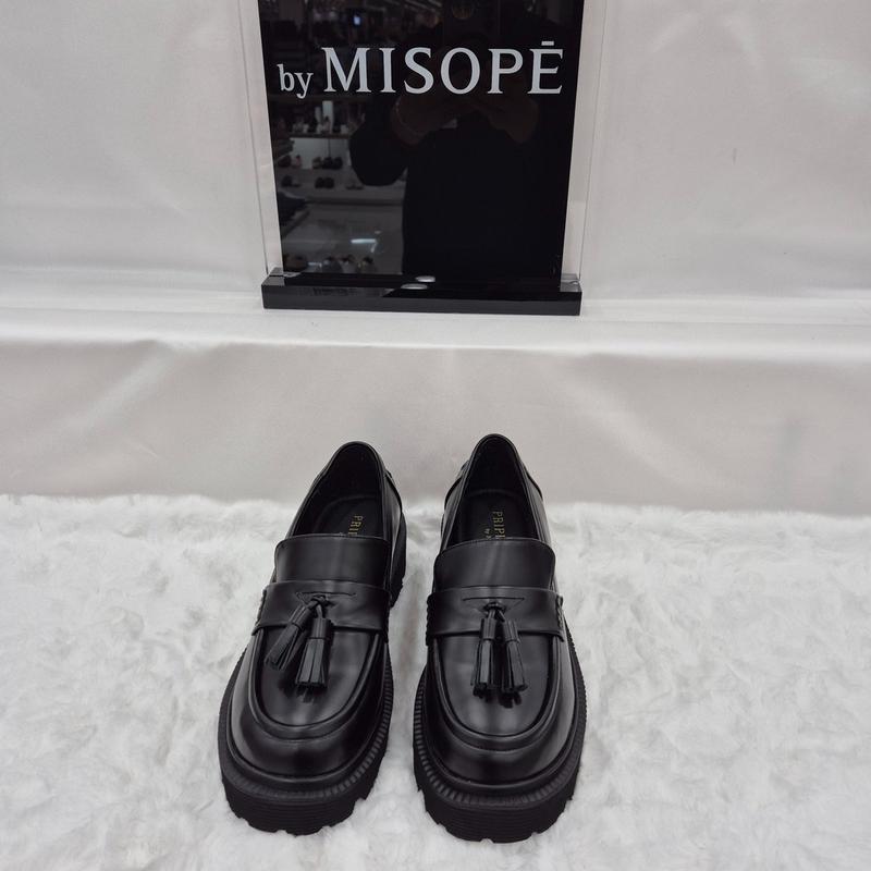 By 女性 チャンキーソール タッセル ローファー 112HT419DH008 BLACK 3 JJ