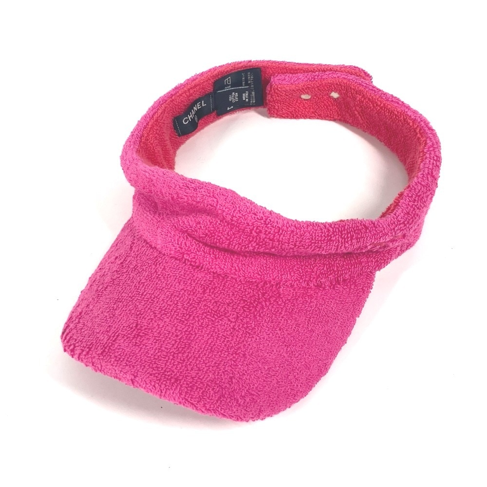 サンバイザー ロゴ 20C 帽子 パイル バイザー コットン ピンク