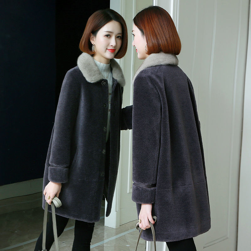 シープ ムートン ジャケット レディース 2025 新作 グレイン ラムウール コート フェイクファー ミンクファー ワンピース ジャケット 冬 レディース