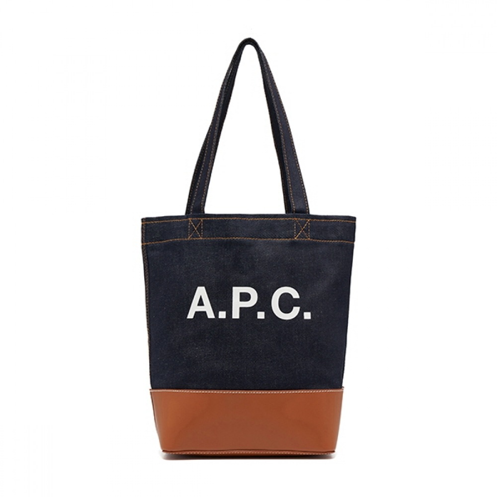 APESSE CODDO M61568 カーキャラメルアクセルアクセセルスモールデニムトートバッグ