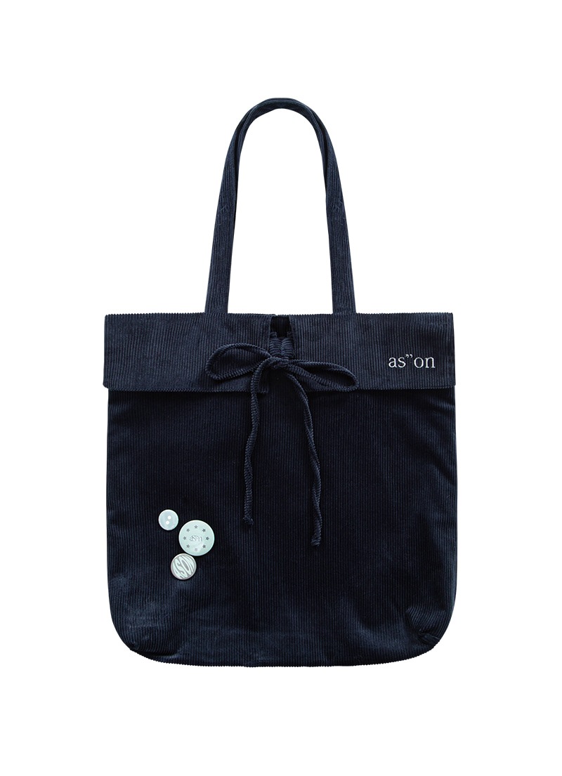 【AS"ON】 OLGA CORDUROY BAG / NAVY 正規品