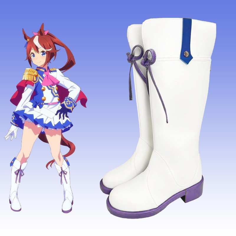 ジョッキーガール東海皇帝コスシューズコミックショーパフォーマンスシューズゲームアニメコスプレレディースブーツサポート画像閲覧と制作