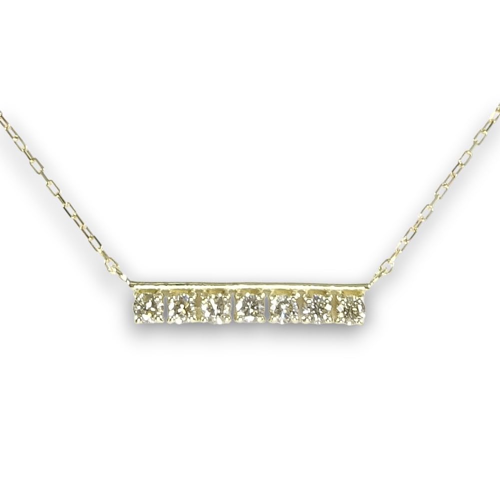 K10モンド ネックレス 10金イエローゴールド ダイヤ ペンダント7石 SIレベル上質【誕生石４月】 【ギフトラッピング済み】