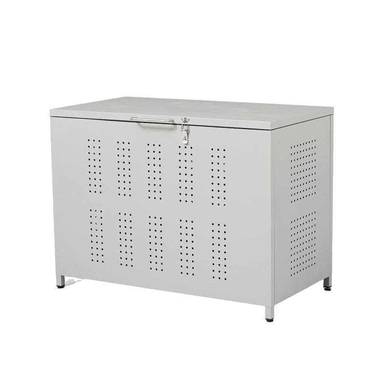 【国内発送A】屋外ゴミ収納庫 ゴミ箱 屋外 ゴミ収集ボックス ごみ集積所 大容量 カラスよけ 野良猫対策 ゴミ荒らし防止 庭用可能 容量210LGG4021 Grey MetalG61