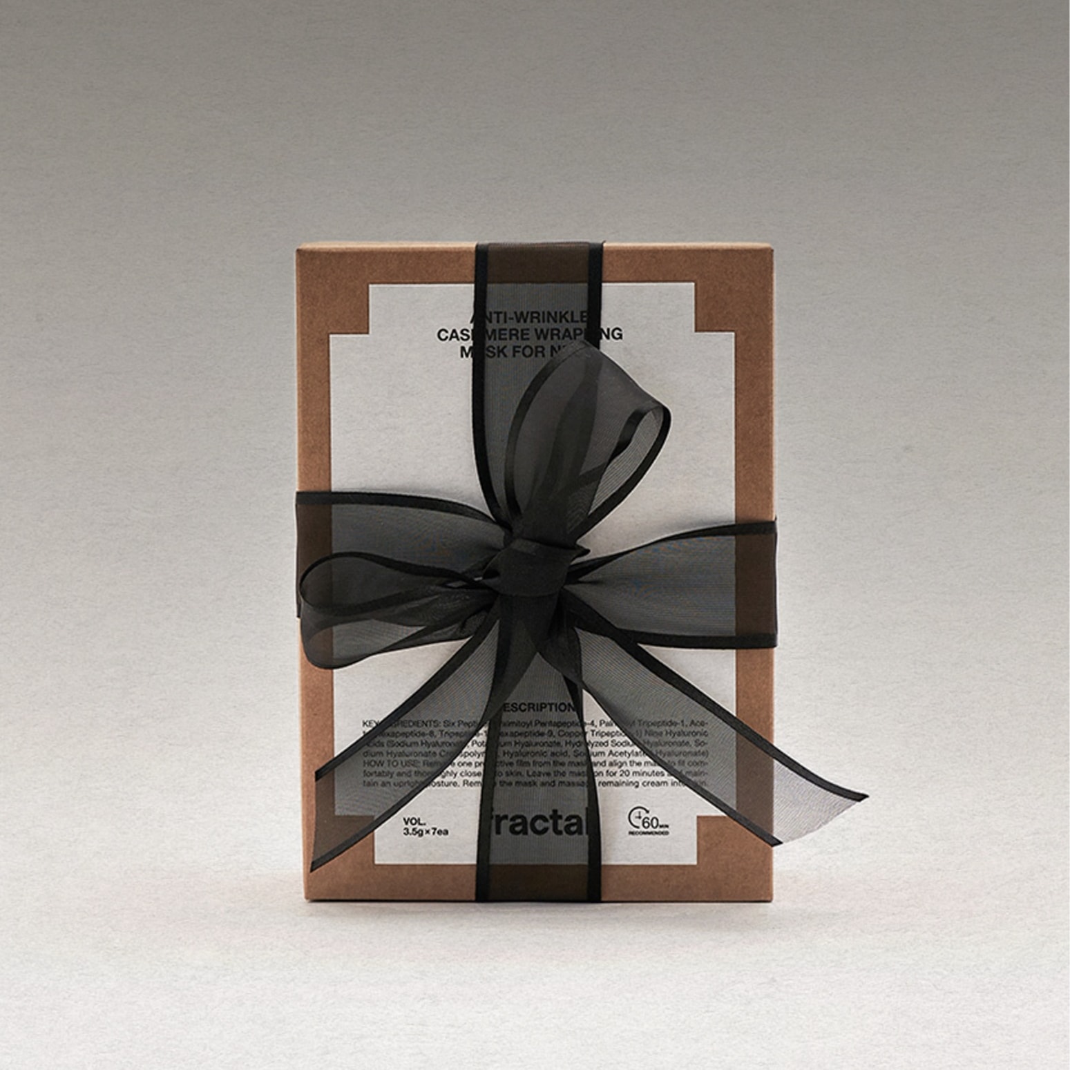 Anti-wrinkle cashmere wrapping mask for neck 7eax2box
