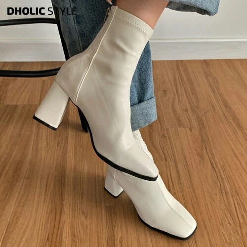 フェイクレザーショートブーツ・p274462