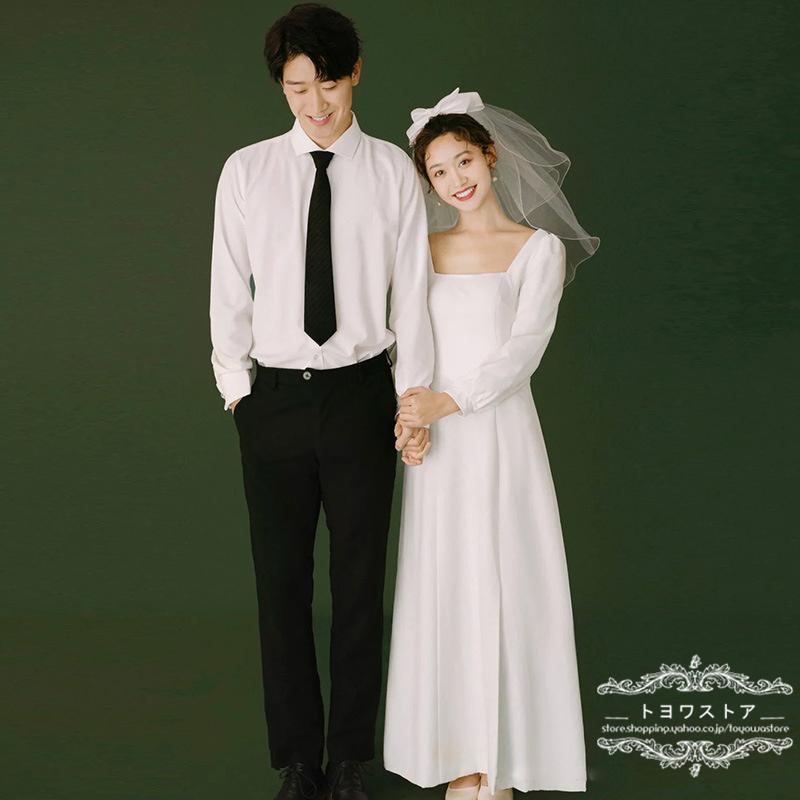 ウェディングドレス 長袖 安い ウエディングドレス aラインドレス 二次会 パーティードレス 花嫁 披露宴 ブライダル ロングドレス結婚式 演奏会 前撮り