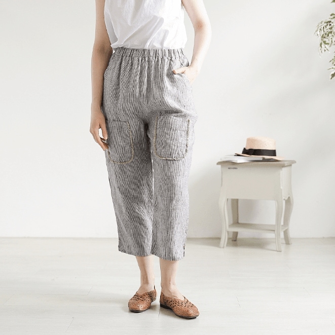 ストライプ リンネンパンツ 5,745円