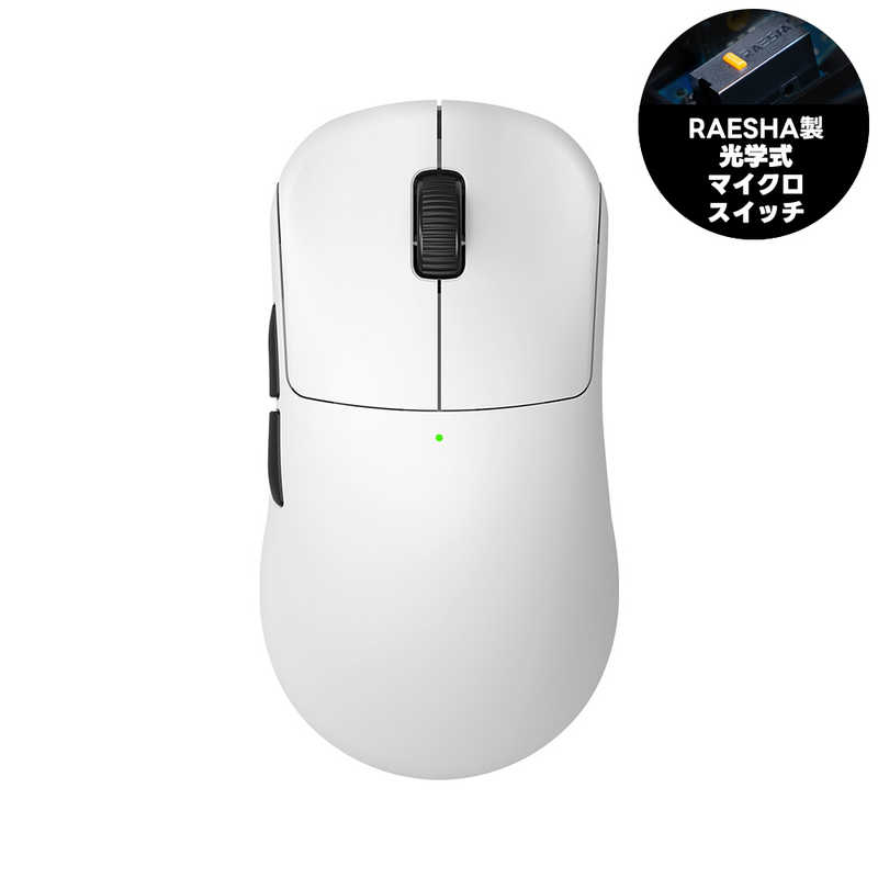 RAWM　ES21PRO Gaming Mouse White ゲーミングマウス ［光学式 / 有線/無線 / 5ボタン / USB (Type-C＋Type-A)］ ホワイト　RAES21PROWT