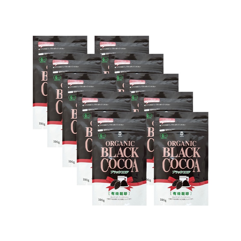 ムソー オーガニックブラックココア 100g 10袋セット ココア 有機JAS認定 お菓子 料理 調味料