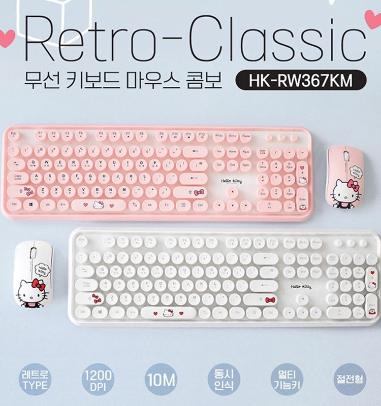 LEDゲーミングキーボードハローキティ ハローキティ ラップトップ デスクトップ コンピューター Usb かわいいマウスとキーボード セット