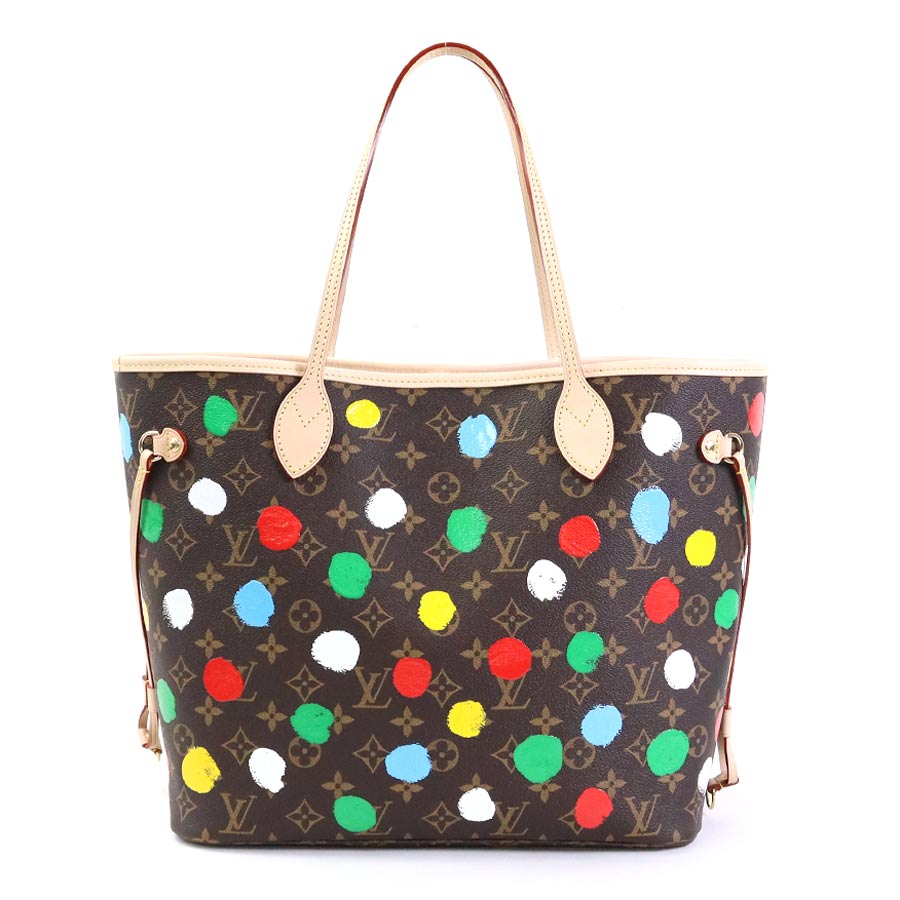 ルイ ヴィトン LOUIS VUITTON ショルダーバッグ トートバッグ LVYK ペインティッド ドット モノグラム ネヴァーフルMM モノグラムキャンバス ブラウン レディース M46381 9