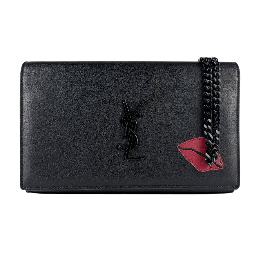 サンローラン SAINT LAURENT チェーンウォレット レザー ブラック レディース z8212