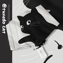 クラシックタキシードキャッツオートパラソル - 高耐久UPF50+ブラックライニング8本のグラスファイバーリブ耐風性デジタルプリント折りたたみ式