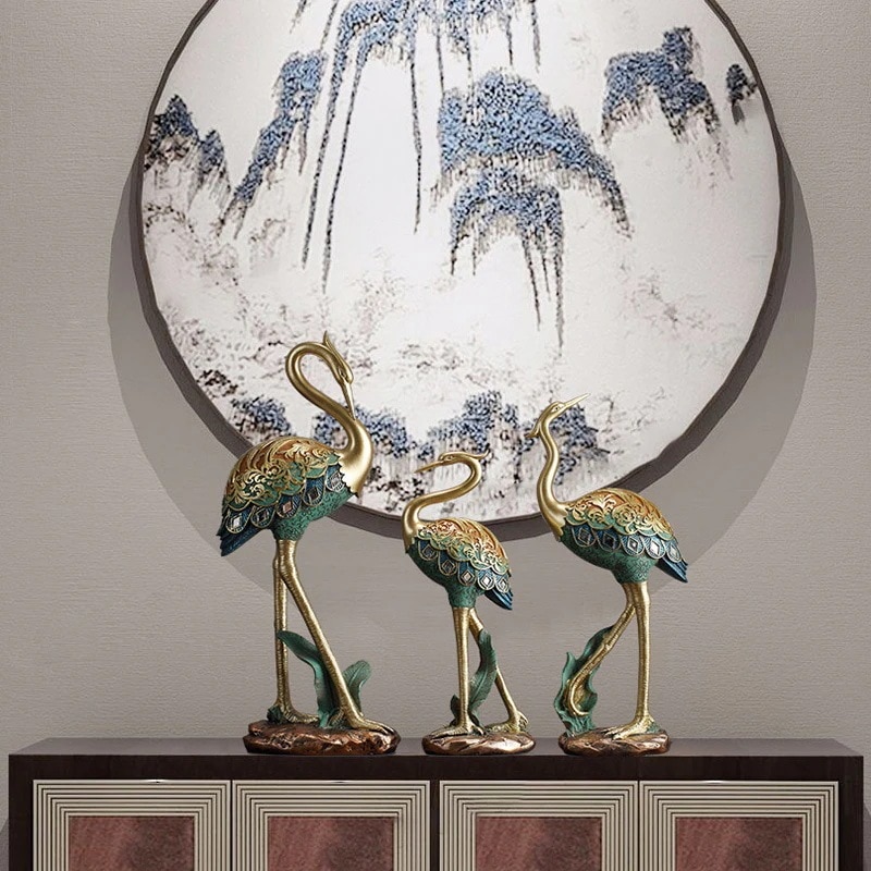 孔雀(くじゃく)の装飾オブジェ 動物 2種 オーナメント 装飾品 アート おしゃれ お洒落 かわいい インテリア 雑貨 リビングルーム プレゼント