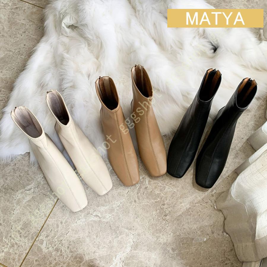 コスパ最高ブーツ レディース スクエアトゥ ショートブーツ 本革 バックファスナー 太ヒール チャンキーヒール 痛くない ショート ブーツ 低反発 ウエスタンブーツ新品