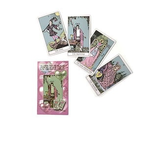 【1点ご購入 で10点プレゼントいたします】10.3 X 6ピンクウェットタロットPastel Rider Tarot