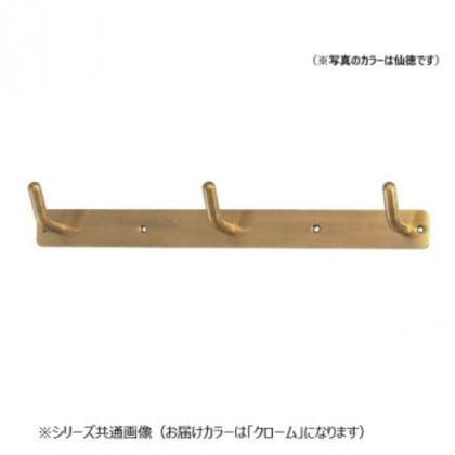 シロクマ 三連丸棒フック クローム CB-15