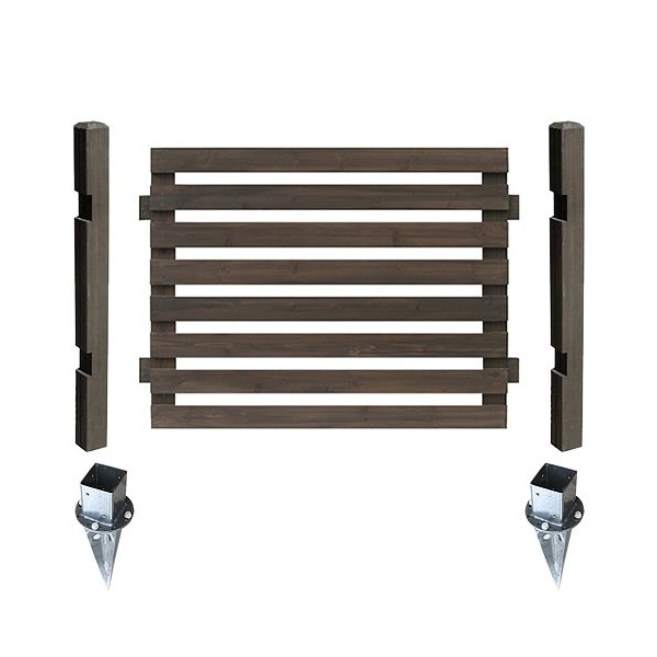 住まいスタイル ボーダーフェンス スプレッド 土中用基本セット ダークブラウン SFBF1000F-UB-DBR メーカー直送