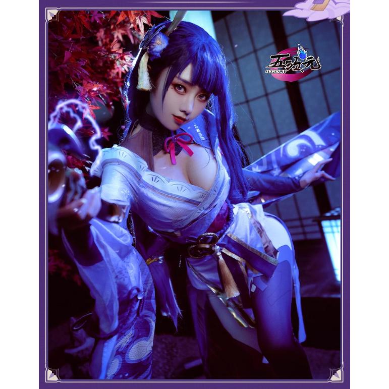 原神　コスプレ　雷電将軍　衣装　ウィッグ　靴　武器　追加可