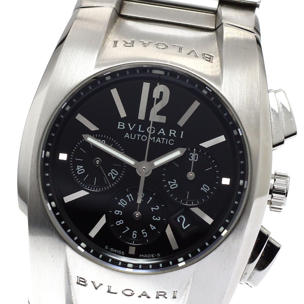 ブルガリ BVLGARI EG35SCH エルゴン クロノグラフ 自動巻き ボーイズ 良品 箱・保証書付き_941234【中古】