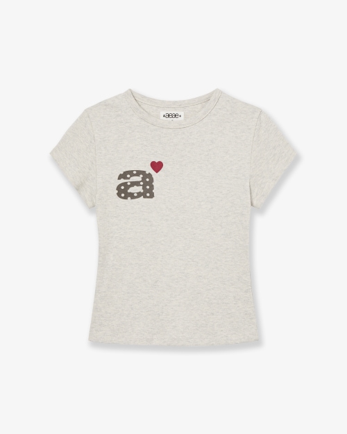 【AEAE】 DOT SMALL LETTER TEE [OATMEAL] 正規品