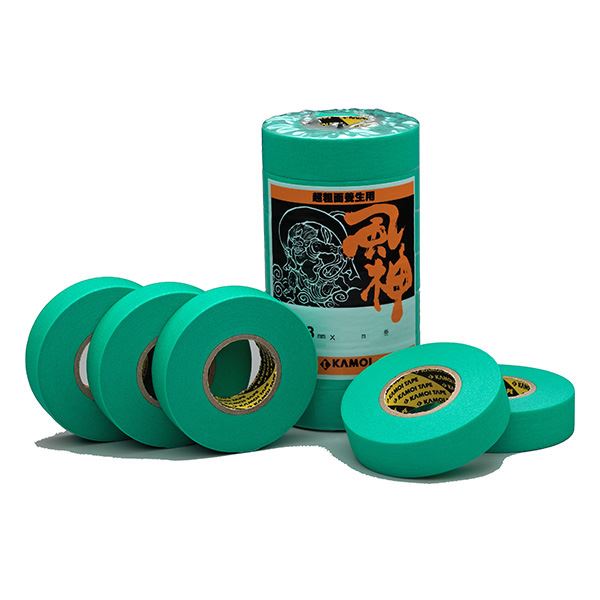 超粗面養生用マスキングテープ 風神 24mmx18m 緑色（50巻入）
