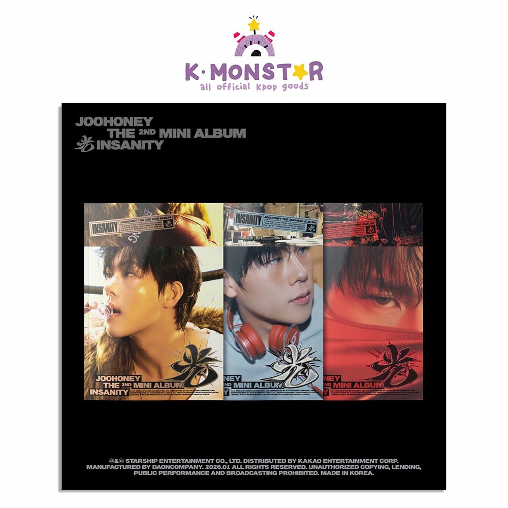 JOOHONEY - 光 (INSANITY) / 2ND MINI ALBUM (링 위의 호랑이 VER. / 미쳐야 빛난다 VER. / IN RED VER. ) 3種SET