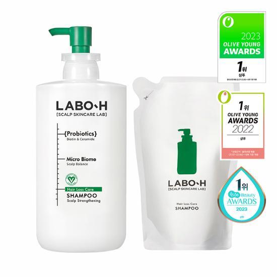 ラボエイチ頭皮強化シャンプー 脱毛症状の緩和 750ML リフィル企画(+600MLリフィル)