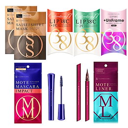 7点セット お買い得 ! フローフシ大容量 詰め合わせ 大特価 シートマスク2個 リップ3本 モテマスカラ1本 モテライナー1本 リップ +5℃ -2℃ ライト 【セット内容一部変更あり】
