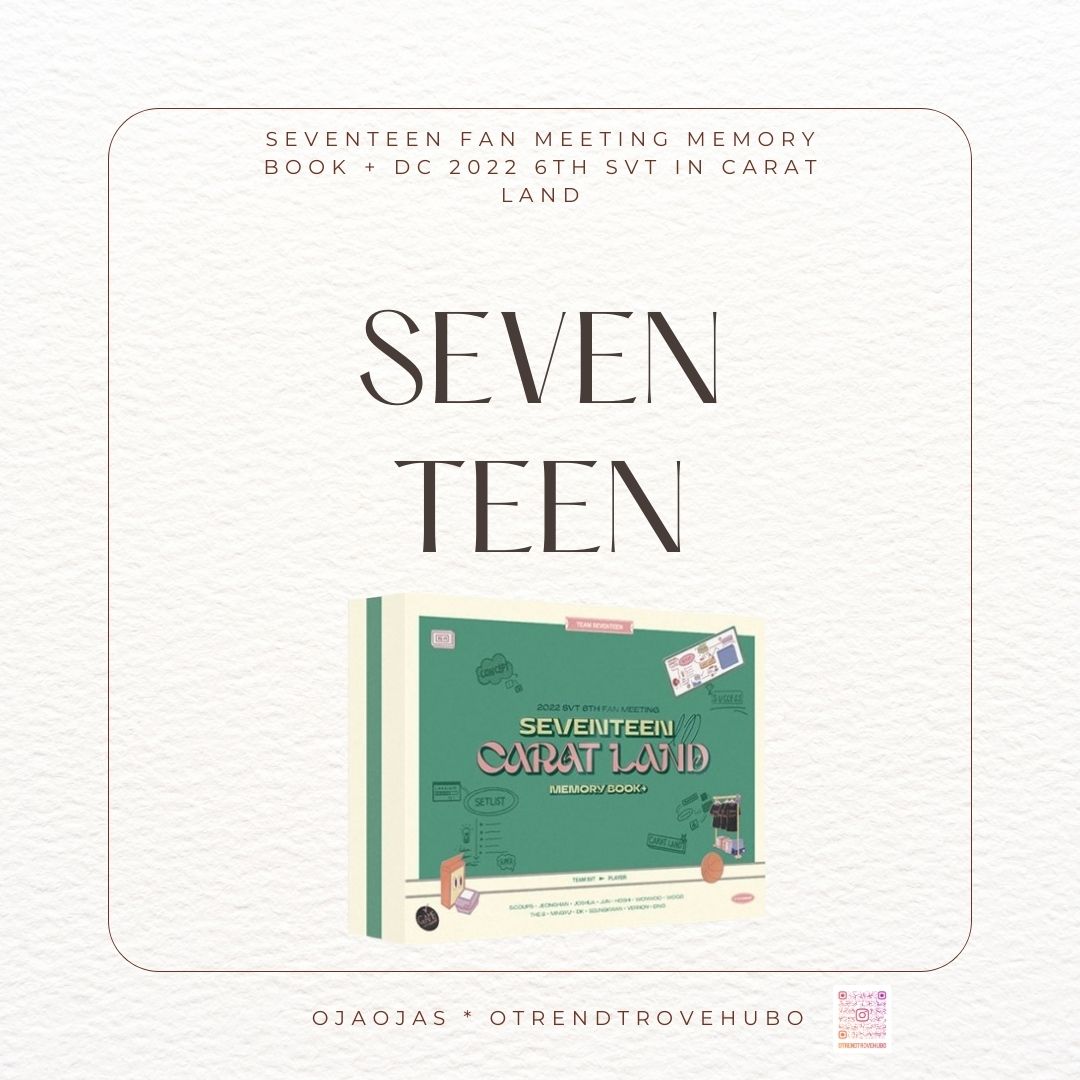 [Seventeen]FAN MEETING MEMORY BOOK + CD 2022 6TH SVT in CARAT LAND