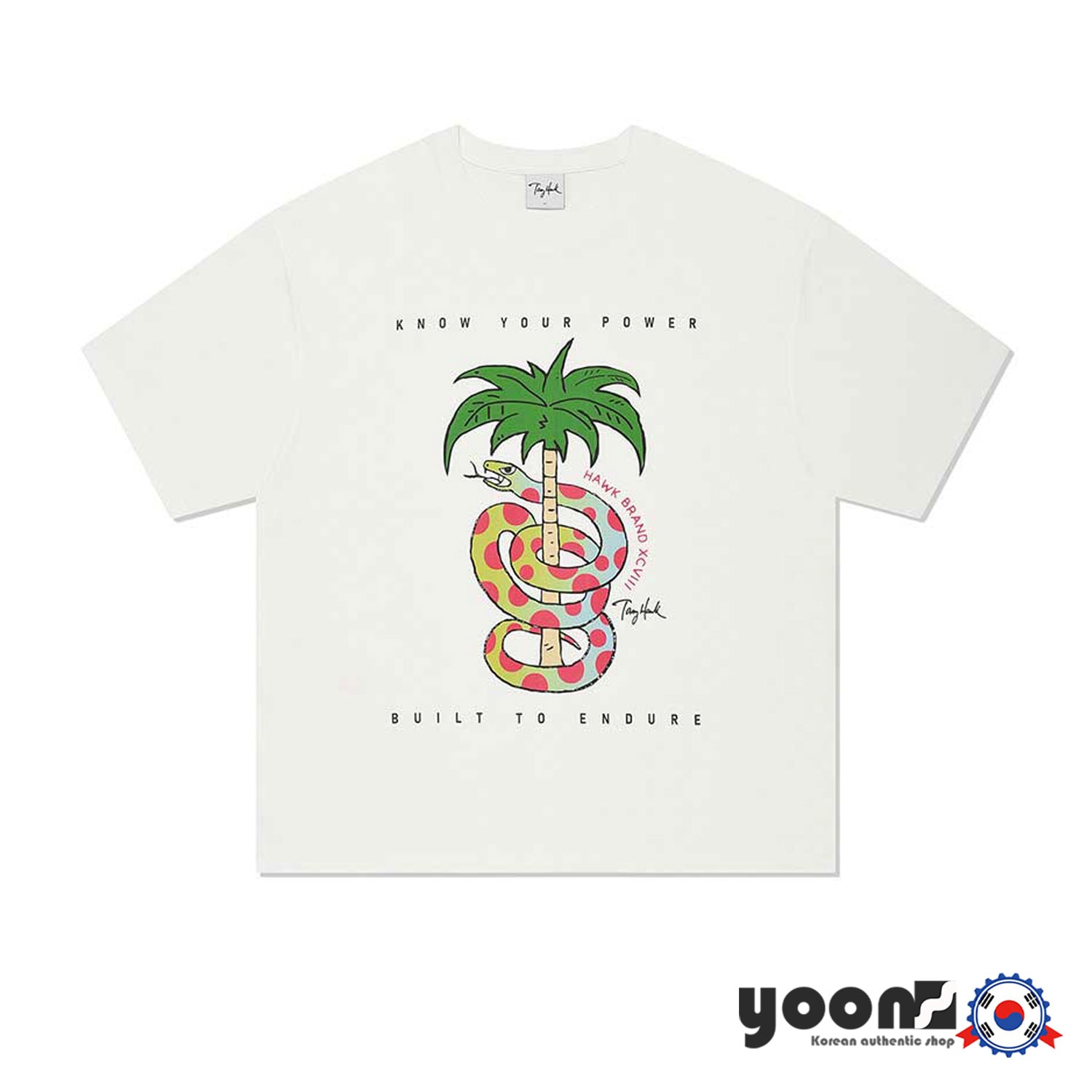 [TONY HAWK] ホーク パームツリー グラフィック Tシャツ (ホワイト)