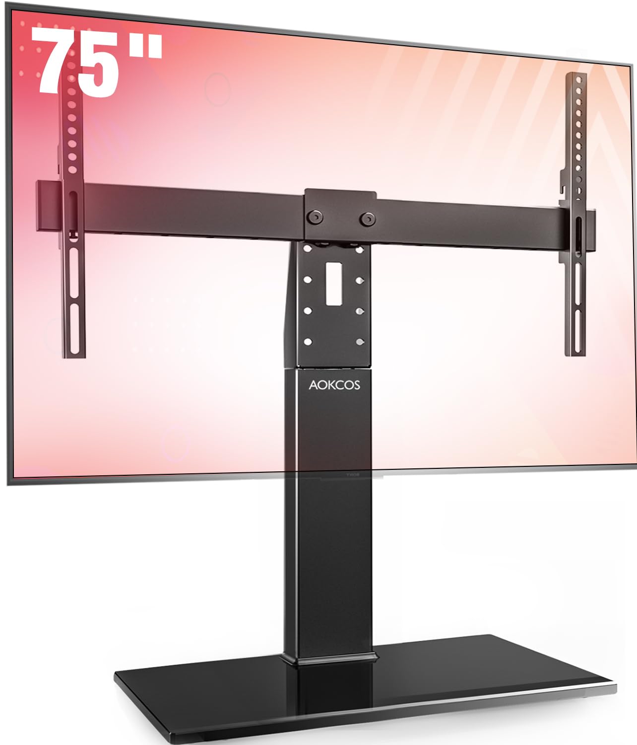 テレビスタンド 卓上スタンド 32~75インチ対応 大型テレビ対応 壁寄せテレビスタンド テレビ台 卓上地面両用 高さ調節可能 首振り可 荷重50kg TT105301GB 26064