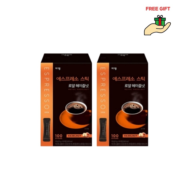 エスプレッソ スティックコーヒー ロイヤルヘーゼルナッツ 100本入り×2箱／インスタント 大容量 韓国 人気コーヒー