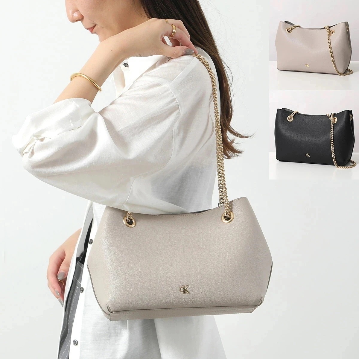 Calvin Klein カルバンクライン ショルダーバッグ MNML MNGRM CHN SHLDR LV04F3205G レディース クロスボディ 鞄 カラー2色