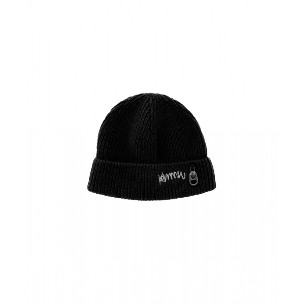 KOMUNTHEWEAR コケットアンゴラビーニーブラック