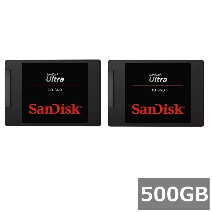 【2セット】 サンディスク SSD ULTRA 500GB SDSSDH3-500G-G26 Sandisk SATA 2.5インチ パソコン ノートパソコン デスクトップ 並行輸入品