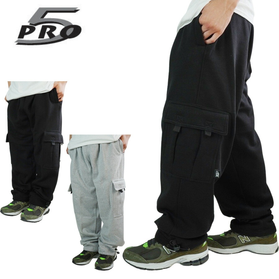 プロ5 PRO5メンズ パンツCARGO SWEAT PANTSカーゴ スウェット パンツBLACK(ブラック) GREY(グレー)男性用 黒 灰 ロサ