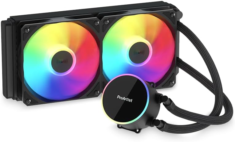 ProArtist 240mmラジエーター 取り付けシンプルなオールインワン水冷CPUクーラー「ECONOMIC AIO3 SE」オールブラック