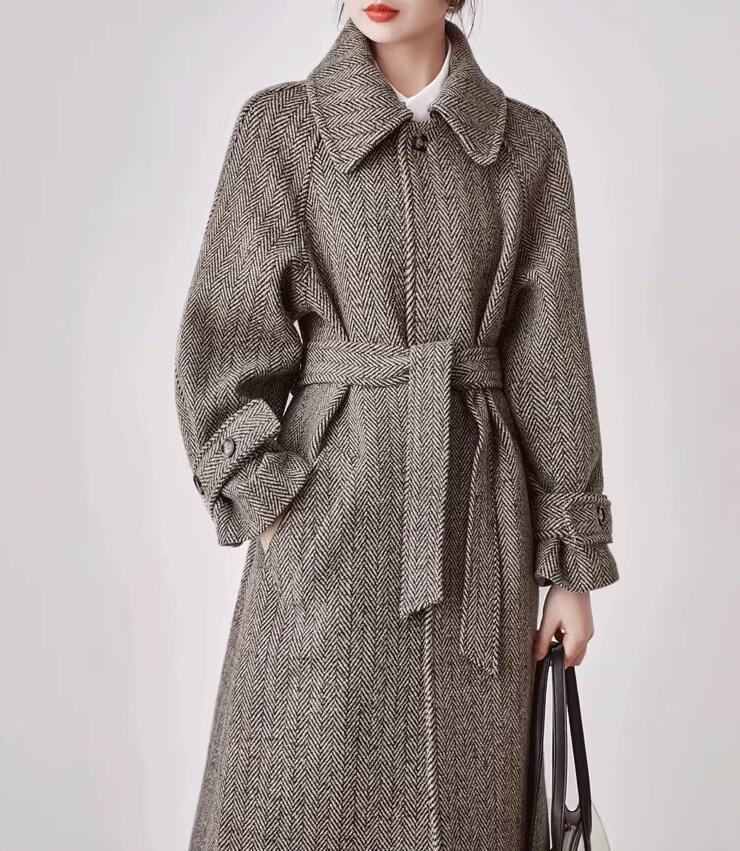 超ロングコート レディース チェスターコート　ベルト付き　トレンチ コート マキシ丈 チェスターコート ガウンコート ロング 大きいサイズ ロング丈 アウター 8,161円