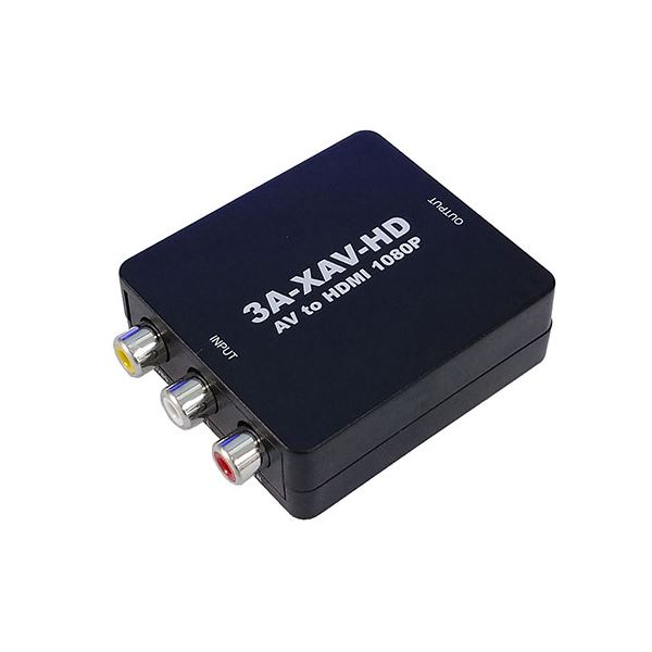 [3セット] 3Aカンパニー レトロコンバーターAV AV to HDMI変換機 3A-XAV-HDX3