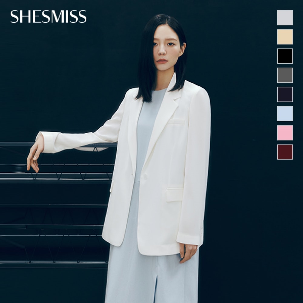 (Shes Miss) レタリングシングルワンボタンジャケット_swwjko22010
