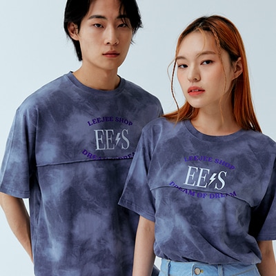 UNISEX DREAM OF DREAM TIE DYED T-SHIRT(NAVY)