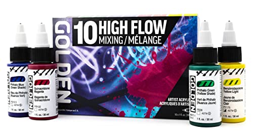 Golden Acrylic High Flow 929 30ml ミキシング10色セット 1312 10,269円