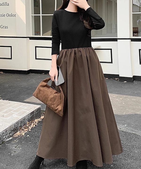 Qoo10 ダークエンジェル 撥水加工ドッキングワンピース 無地 ロン