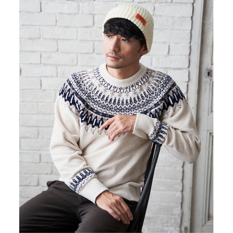 モール求心柄ニット